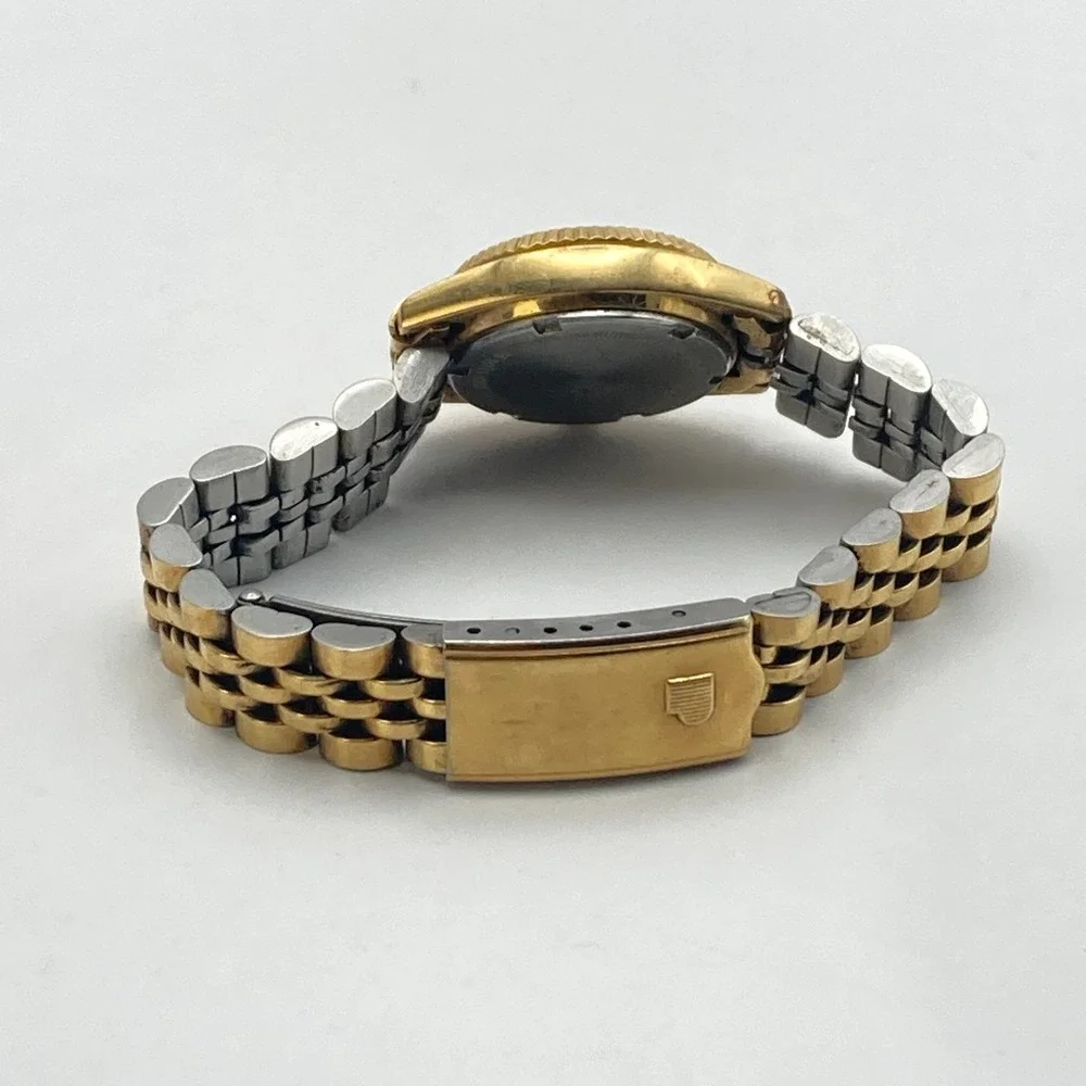 Vtg Pulsar Women's Watch 24mm Gold Tone V248-0020 Day Date New Battery SMALL 6